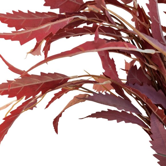 Artificial Burgundy Leaf Stem Bundle For Décor Arrangements Fall Floral Displays - Picture 4 of 16
